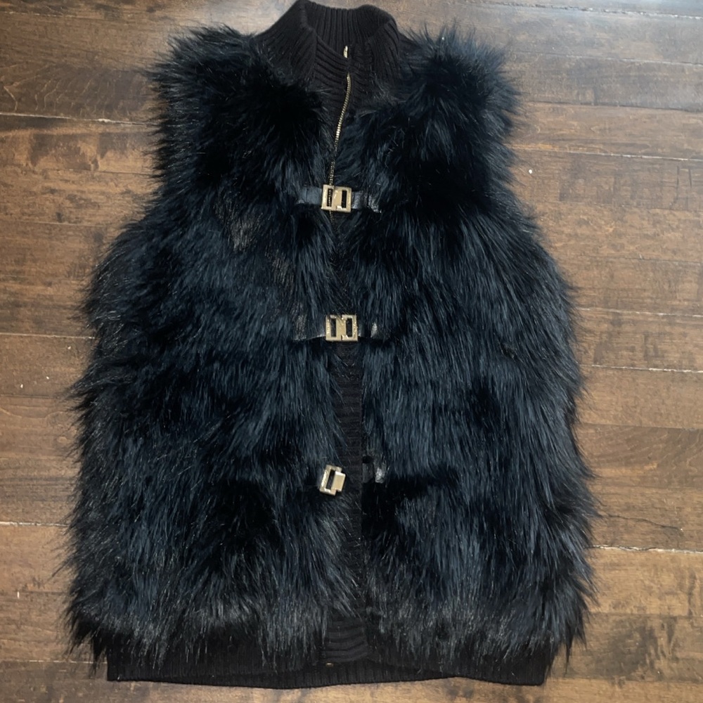 Calvin Klein Faux fur sweater vest